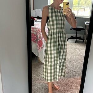 Free assembly gingham dress